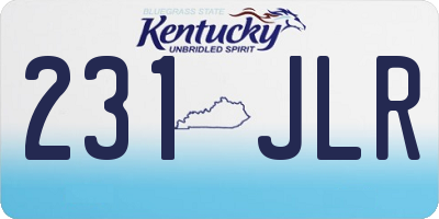 KY license plate 231JLR