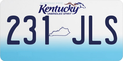 KY license plate 231JLS