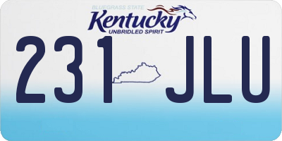 KY license plate 231JLU
