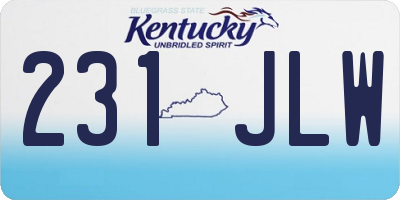 KY license plate 231JLW