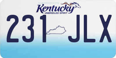 KY license plate 231JLX