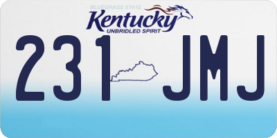 KY license plate 231JMJ