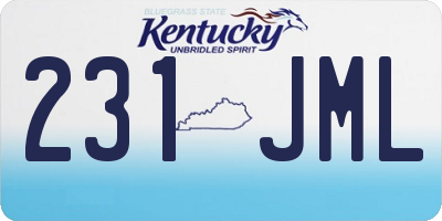 KY license plate 231JML