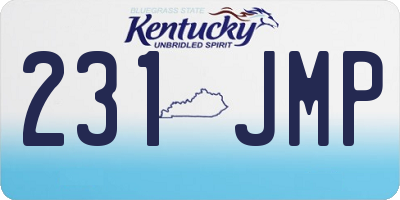 KY license plate 231JMP