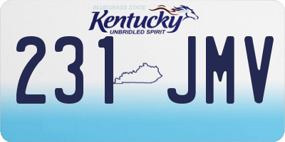 KY license plate 231JMV