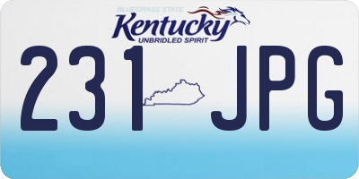 KY license plate 231JPG