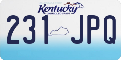 KY license plate 231JPQ