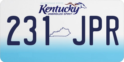 KY license plate 231JPR