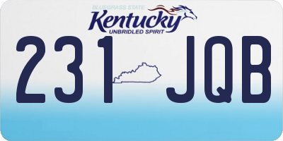 KY license plate 231JQB