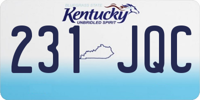 KY license plate 231JQC