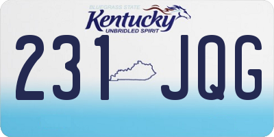 KY license plate 231JQG
