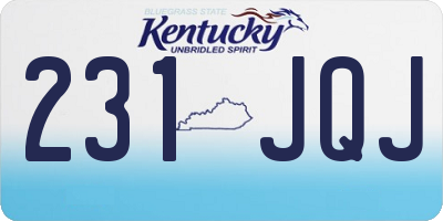 KY license plate 231JQJ