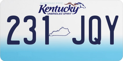 KY license plate 231JQY