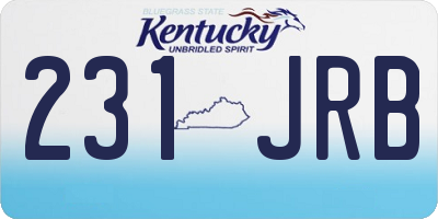KY license plate 231JRB