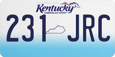KY license plate 231JRC