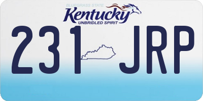 KY license plate 231JRP
