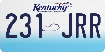KY license plate 231JRR