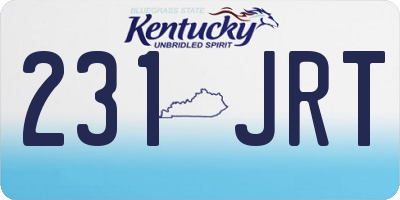 KY license plate 231JRT