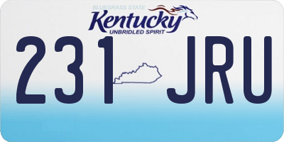 KY license plate 231JRU
