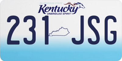 KY license plate 231JSG