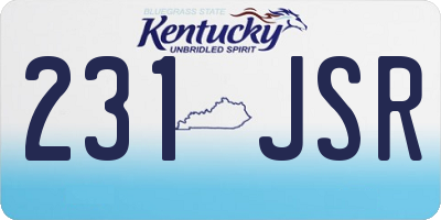 KY license plate 231JSR
