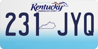 KY license plate 231JYQ