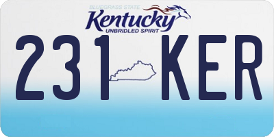 KY license plate 231KER