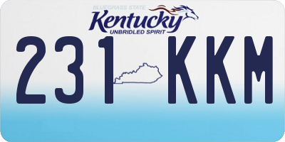 KY license plate 231KKM