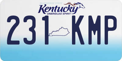 KY license plate 231KMP