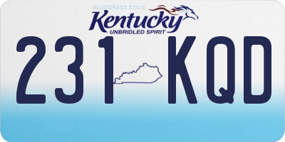 KY license plate 231KQD