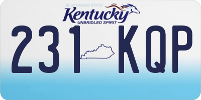 KY license plate 231KQP