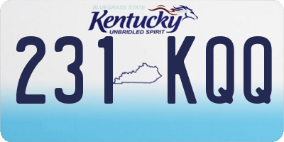 KY license plate 231KQQ