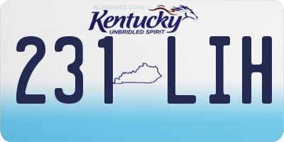 KY license plate 231LIH