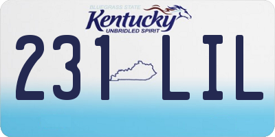 KY license plate 231LIL