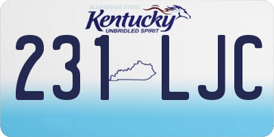 KY license plate 231LJC