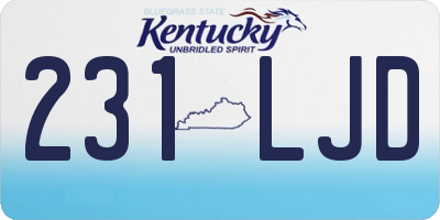 KY license plate 231LJD