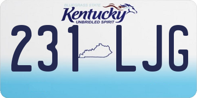 KY license plate 231LJG