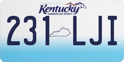 KY license plate 231LJI