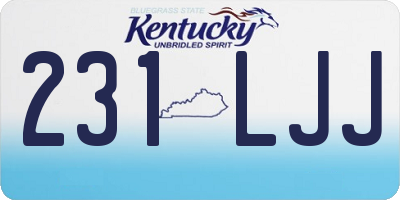 KY license plate 231LJJ