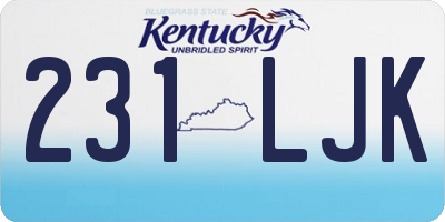 KY license plate 231LJK