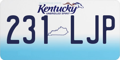 KY license plate 231LJP