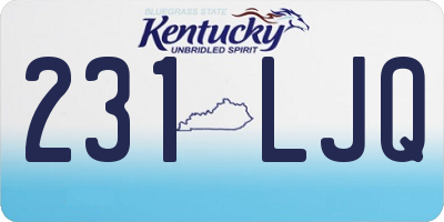 KY license plate 231LJQ