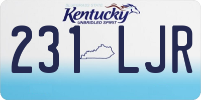 KY license plate 231LJR