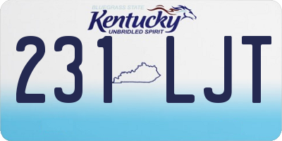 KY license plate 231LJT
