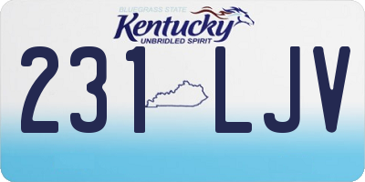 KY license plate 231LJV