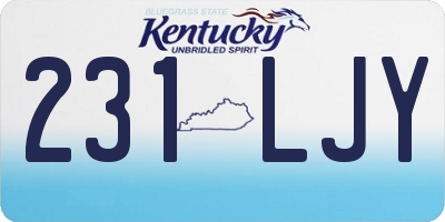 KY license plate 231LJY