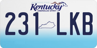 KY license plate 231LKB