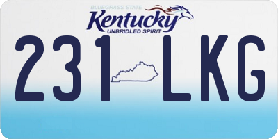 KY license plate 231LKG