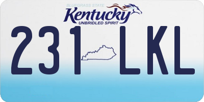 KY license plate 231LKL