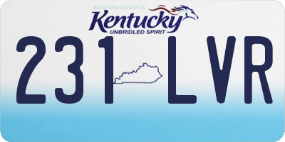 KY license plate 231LVR